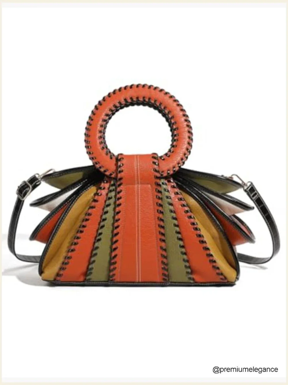 Multicolor Top Handle Satchel Crossbody Bag Large Capacity Purse